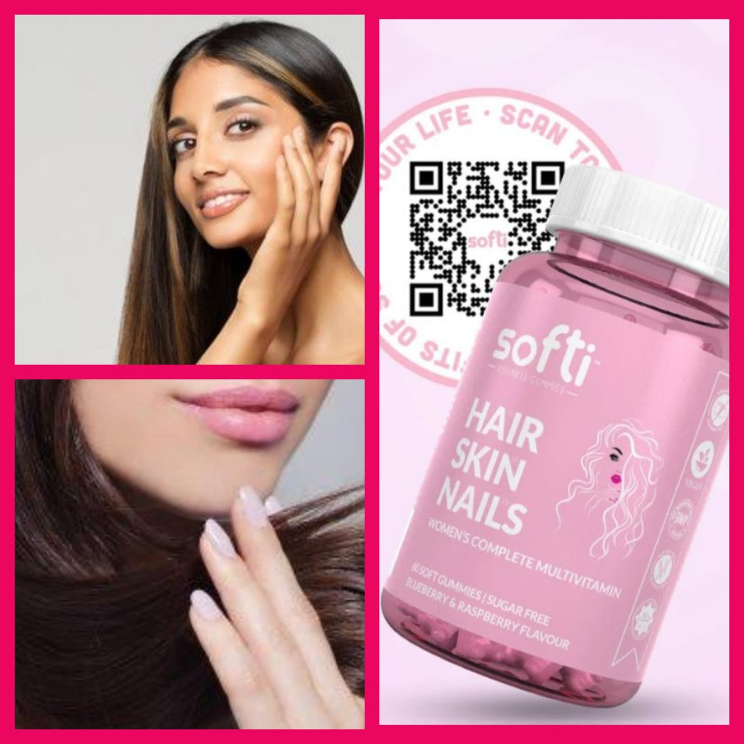 Softi Gummies for Hair and Nails -60 gummies