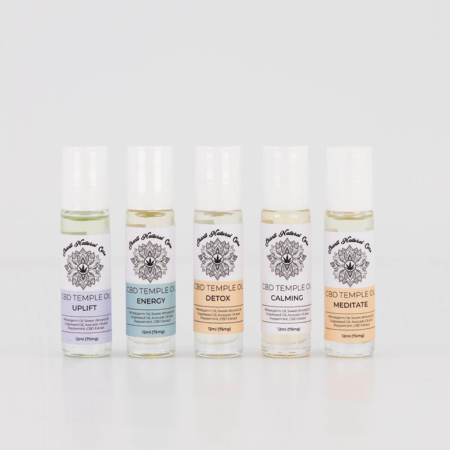 Shanti  Natural CBD Temple Oil  Roller 6 Pack