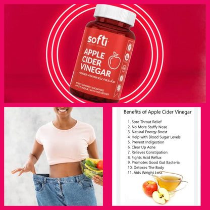 Softi Aplle Cider Vinegar Gummies -60 pack