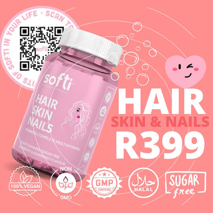 Softi Gummies for Hair and Nails -60 gummies